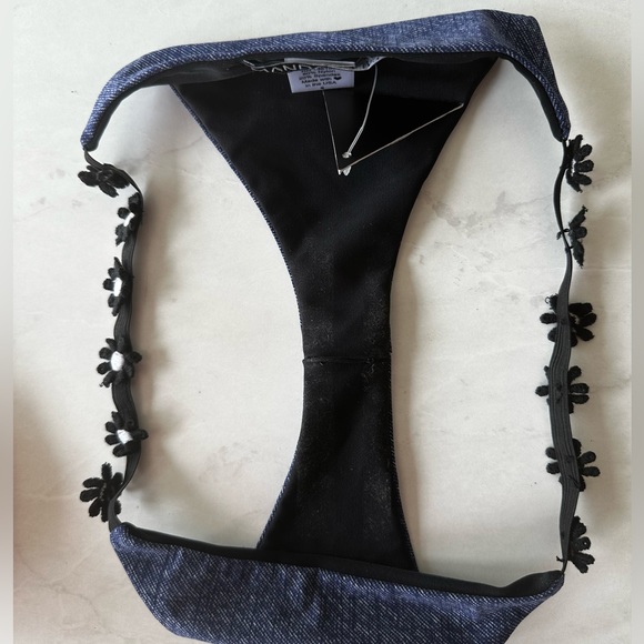 Mandalynn Daisy Trim Swimsuit Bikini Bottom Blue Size Small - Picture 5 of 6